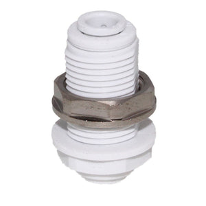 John Guest 1/4" Acetal Bulkhead Union Connector - White