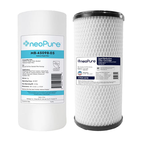 Filter Kit Replacement, 4.5" x 10" Melt Blown & CTOX Carbon Block