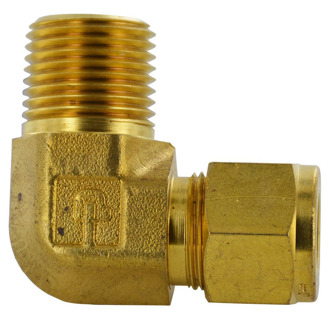 Brass Compression Male Elbow 1/4 Compression x 1/4 MPT