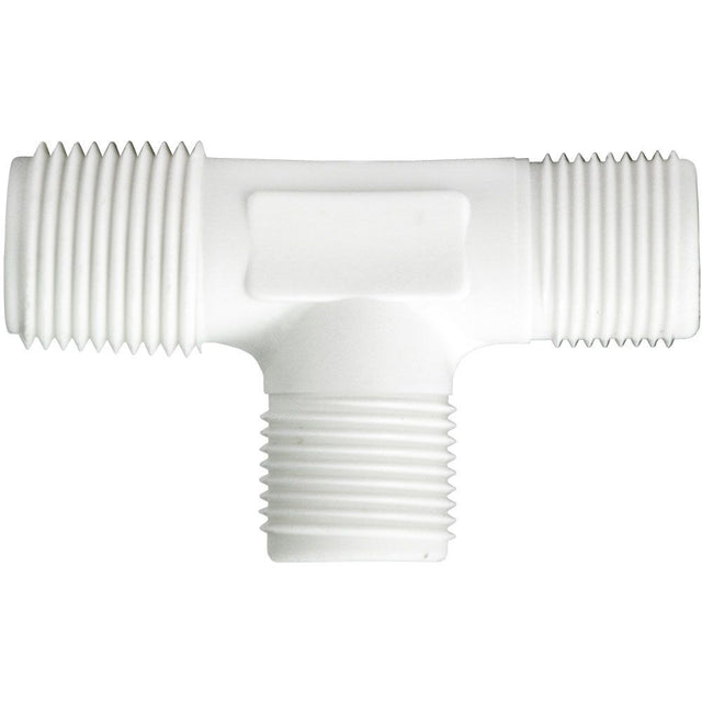 JACO 75-6-6-P Polypropylene Male Run Tee 3/8 OD Tube x 3/8 MPT