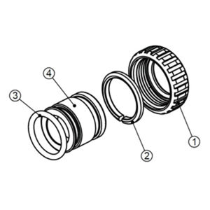 Clack WS1 V3007-03LF Fitting 3/4" Lead-Free Brass Sweat Assembly