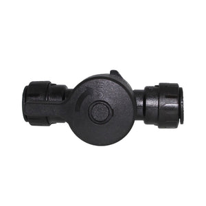 John Guest Two-Way Ball Valve: 1/2 in, Acetal, Straight, Push x Push
