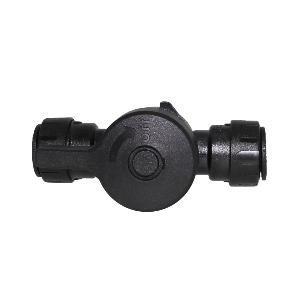 John Guest Two-Way Ball Valve: 3/4 in, Acetal, Straight, Push x Push