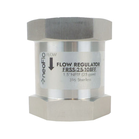 neoFlo Stainless Steel  Flow Restrictor 25 GPM 316SS 1.5" FPT x FPT