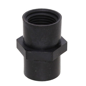 Union Coupler 1/2 FNPT x 1/2 FNPT - Black Polypropylene