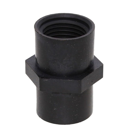 Union Coupler 1/2 FNPT x 1/2 FNPT - Black Polypropylene