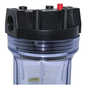 Pentek 150435 10" Standard Water Filter Housing Black/Clear w/ PR - 3/4" FPT