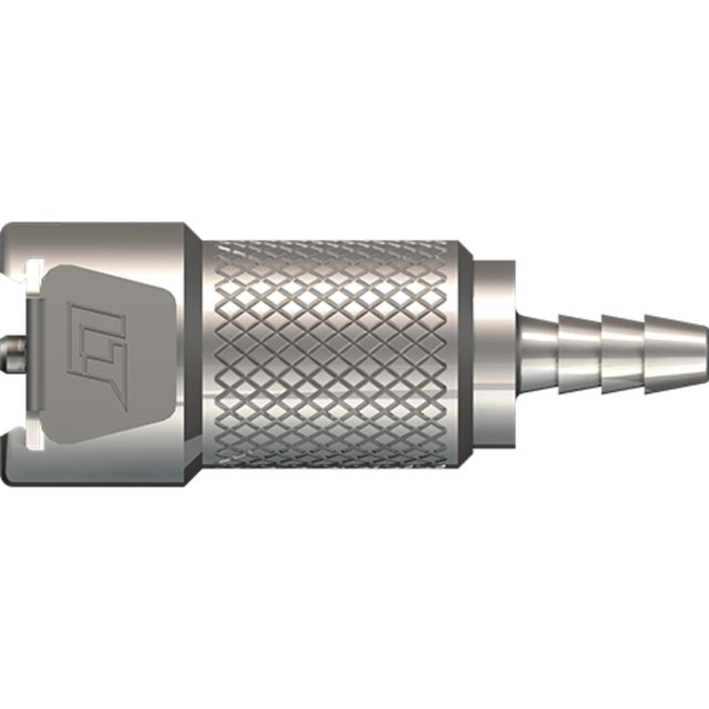 LinkTech 20CB Series Straight Female, Valved, 1/8" HB, Chrome Brass, Buna N