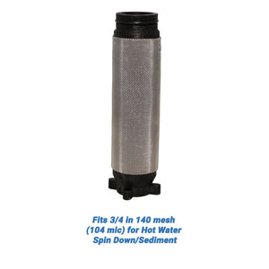 Rusco/Vu-Flow Hot Water Filter Screens for Spin-Down/Sediment Filters - Fits 3/4 in 60 mesh [254 mic] for Hot Water Spin Down/Sediment