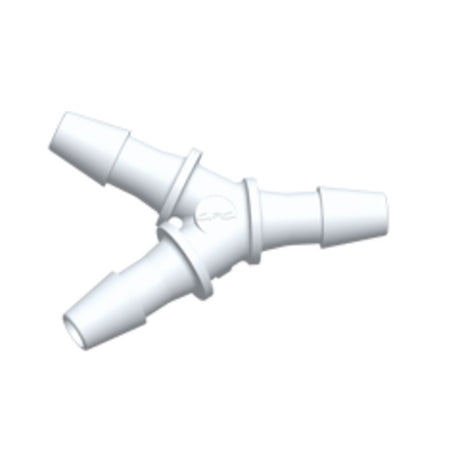 Colder HY430 Y Fitting, 1/8 HB X 1/8 HB X 1/8 HB, White Nylon