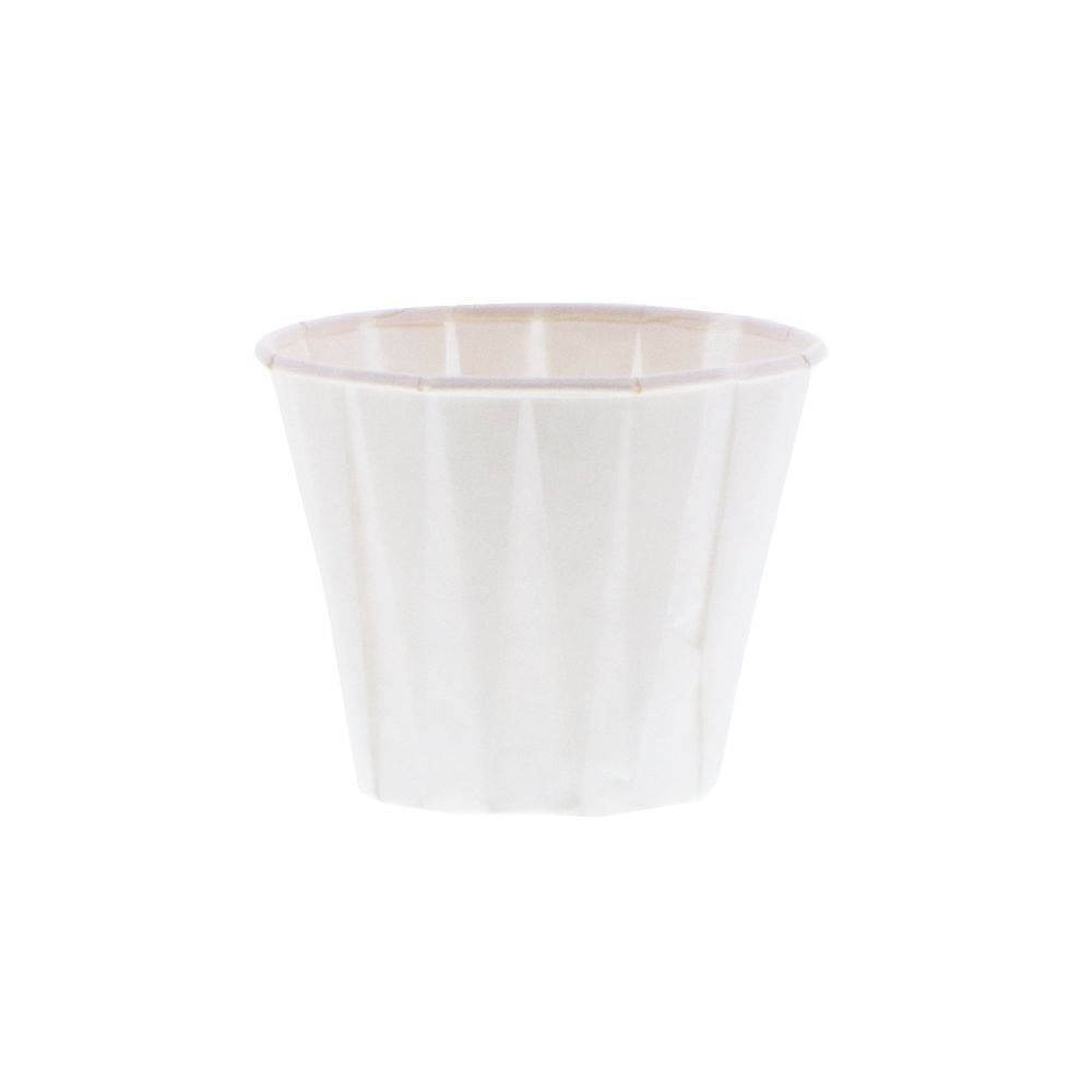 Pleated Drinking Cup 3.5 oz Rolled Rim - 2,500 per case