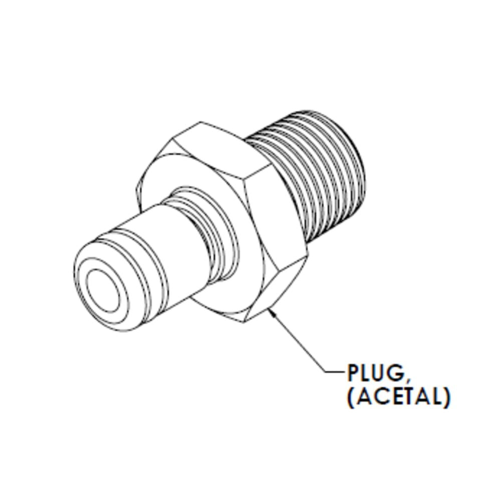 LinkTech 20AC Male Thread Plug, NV, 1/8" MNPT