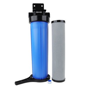 Whole House Water Filter System, 4.5" x 20" Filtration Universal Housing 1” RPT Port