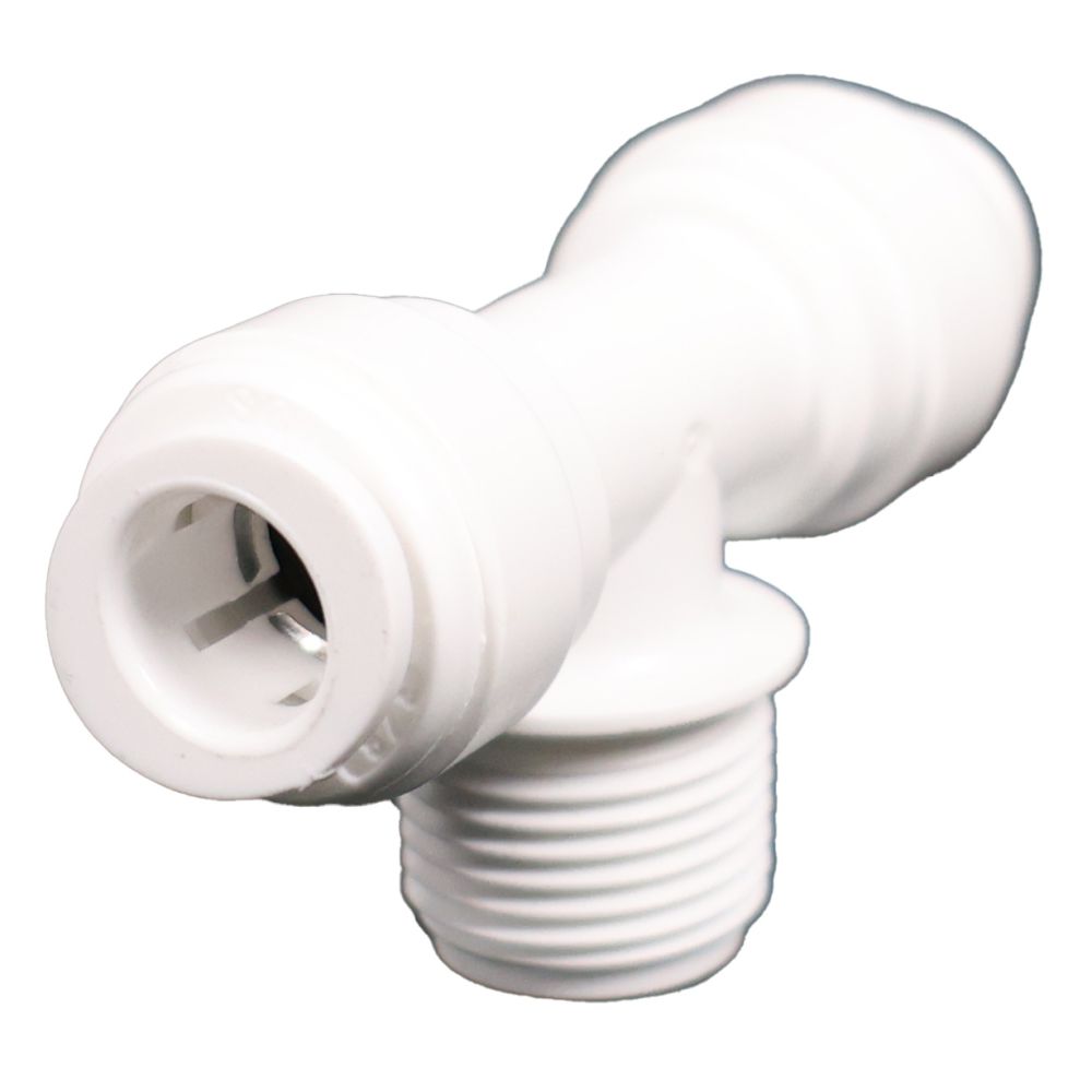 Male Branch Tee Acetal 3/8 qc x 3/8 qc x 3/8 MNPT Branch