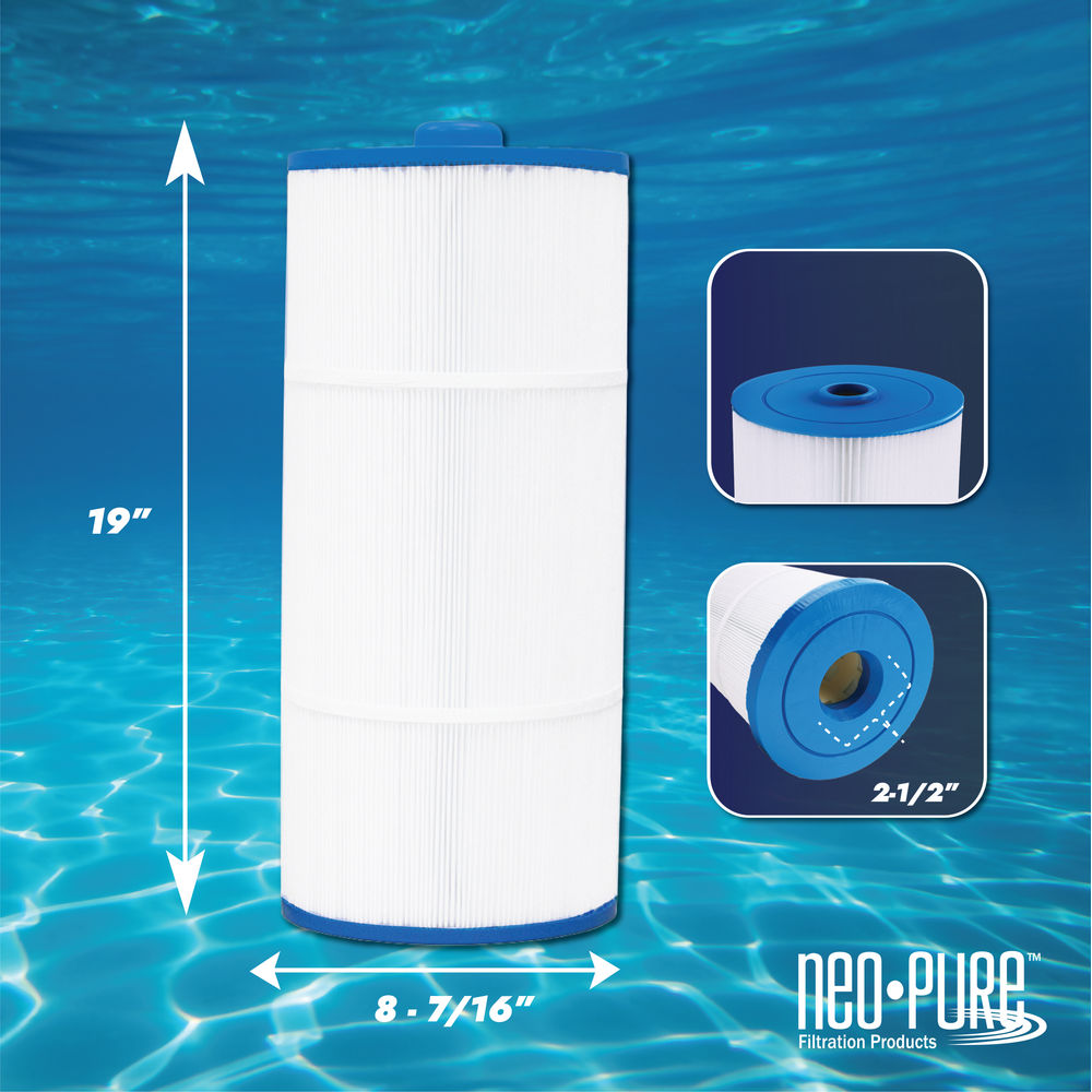 Neo-Pure PS-8H125-HF Pool and Spa Filter 8-7/16" x 19"