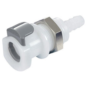 APC16004 Panel Mount Hose Barb Coupling Body 1/4 ID Barb