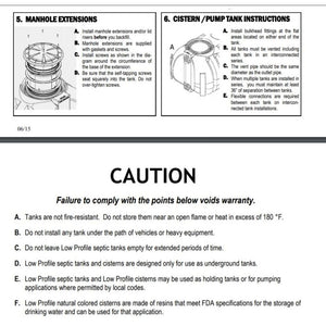 Norwesco 1175 Gallon Low Profile Tank 44405