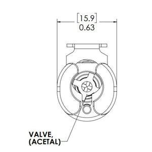 LinkTech 20AC Male Thread Socket, Valved, 1/8" BSPT