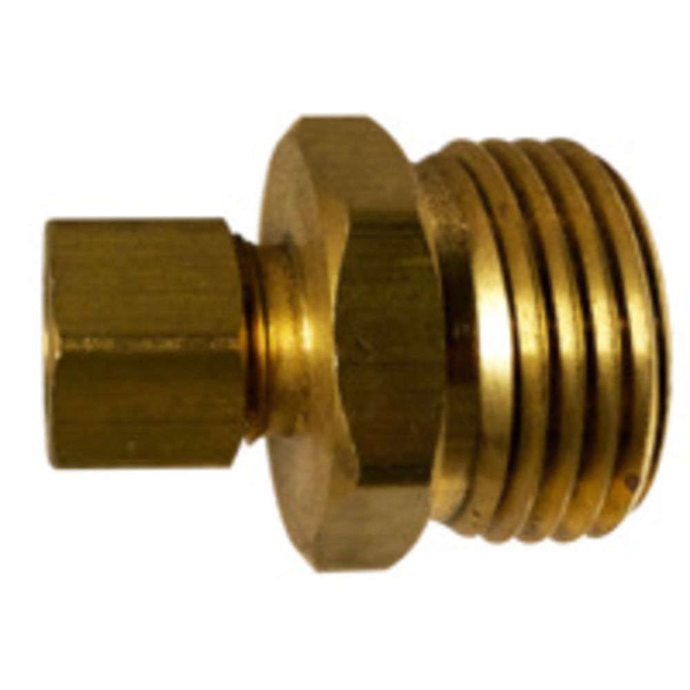 Brass LF Garden Hose Adapter 3/8 Compression X 3/4 MHT [Non Swivel]