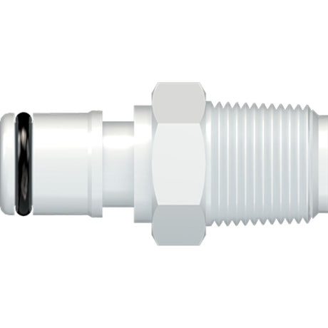 LinkTech 50AC Series Male Thread Male, Non-valved, 1/4" MNPT, Natural Acetal, Buna N