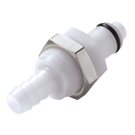 PLCD42005 Valved Panel Mount Hose Barb Coupling Insert 5/16 ID Barb