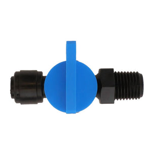 NeoFit - Acetal Black Shut-Off Valve Male 3/8" OD x 3/8" NPTF