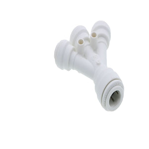 John Guest Three Way Divider Polypro  - 3/8 Inlet x 1/4 Outlets
