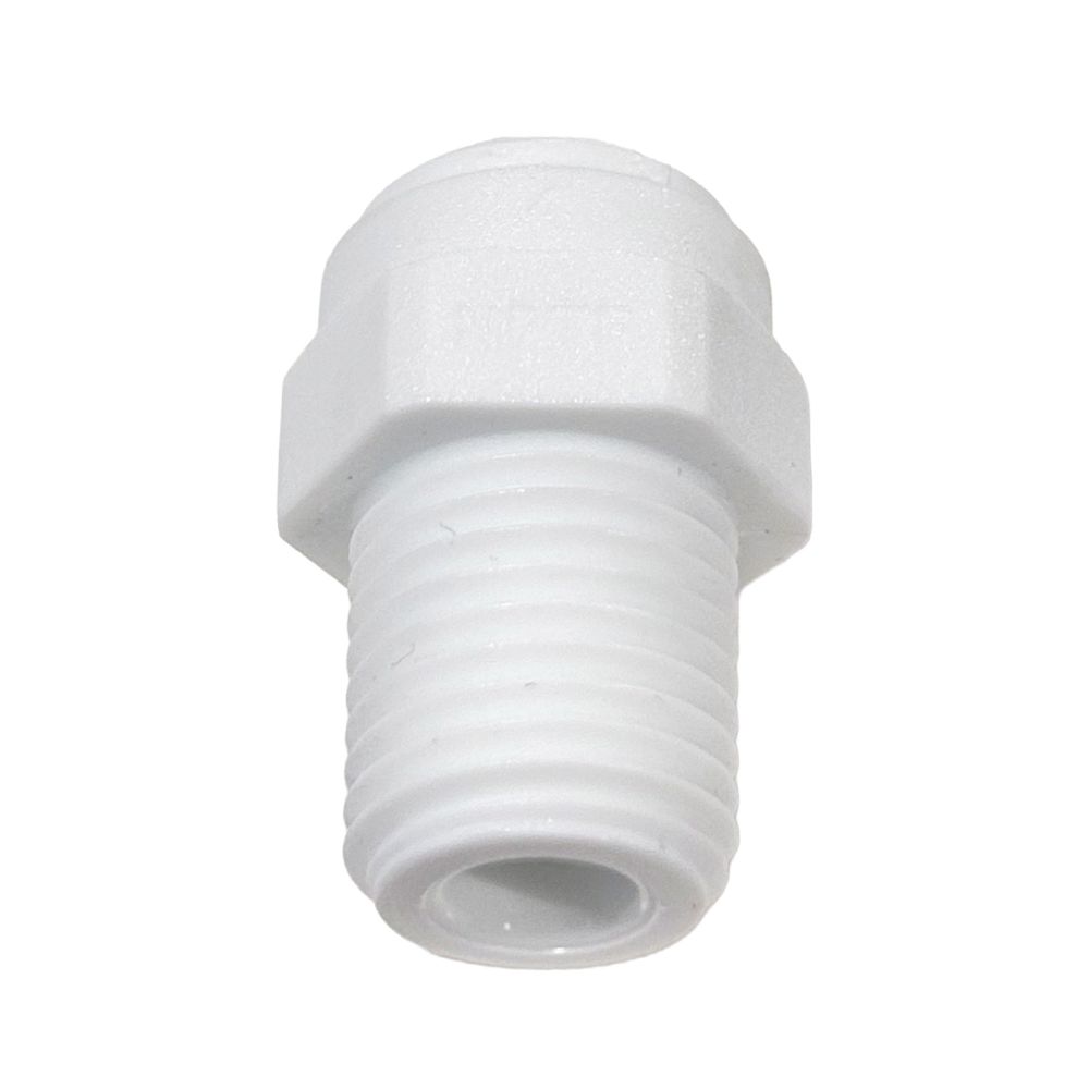 John Guest - White Acetal Male Connector - 3/8" QC x 1/4" MNPT