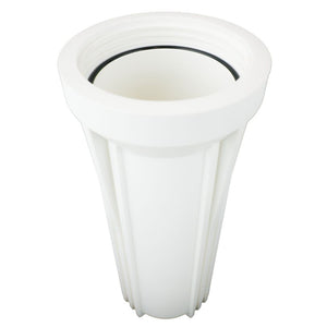 10" Neo-Pure SlimLine Flat Cap Housing NSF White Cap/White Sump 1/2" No Pressure Relief