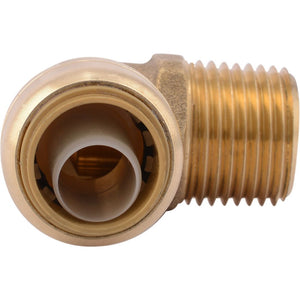 SharkBite® U280LF Lead-Free Brass Push-to-Connect Male Elbow - 1/2" x 1/2" MPT