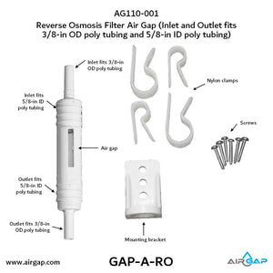 GAP-A-RO AG110-001 KIT S-A Reverse Osmosis Air Gap Drain