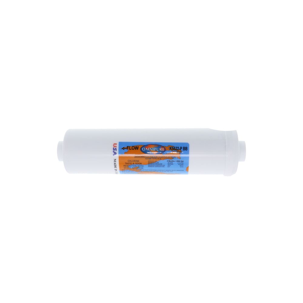Omnipure Inline K5522-P-BB 5 mic Carbon Block CTO (w/ Scale Reduction) - 10" x 2.5" Filter - 1/4" FPT,Specials : American Fashion Style Bags On Sale