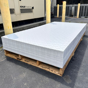 HDPE Ground Protection Mat Sheet with Tread 4'x8' - White