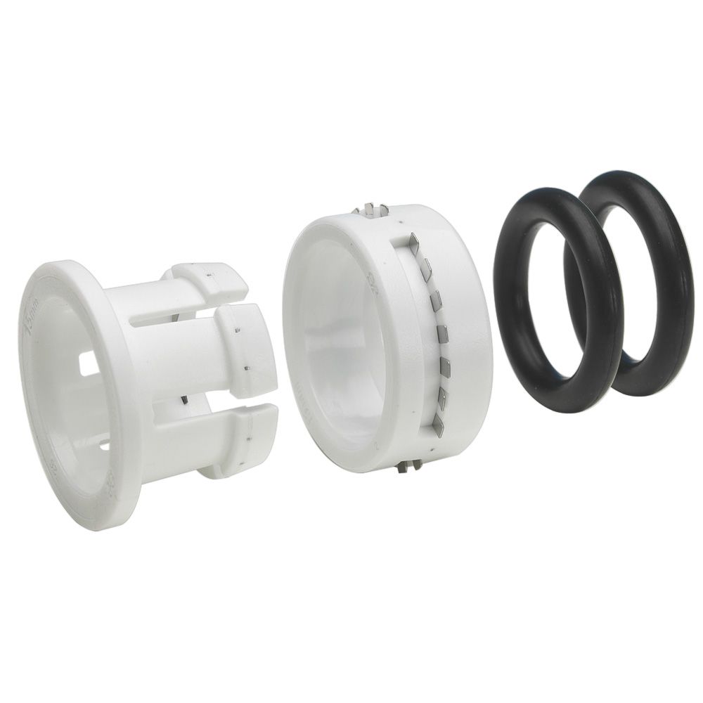 John Guest Plastic Half Cartridge - 3/8 White Double Nitrile O-ring
