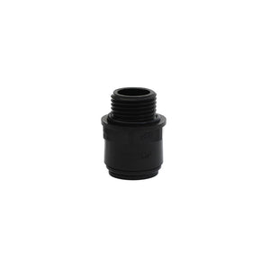 John Guest Male Connector BLACK ACETAL - 10mm x 3/8 BSPP