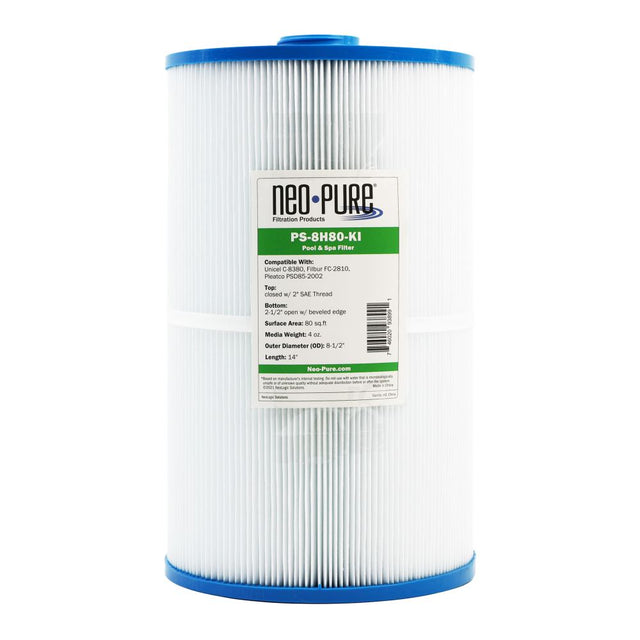 Neo-Pure PS-8H80-KI Pool and Spa Filter 8-1/2" x 14"
