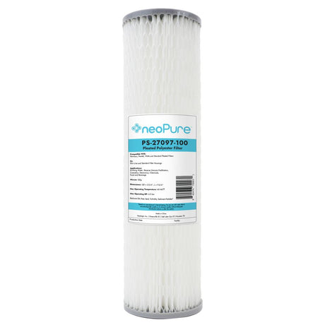 Neo-Pure PS-27097-100 9-3/4" High Efficiency Pleated Filter 100 micron
