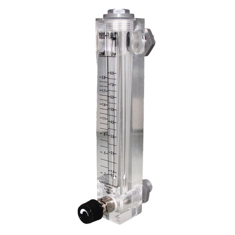 Neo-Pure Adjustable Panel Mount Flowmeter 0.2-2GPM 3/8" MNPT