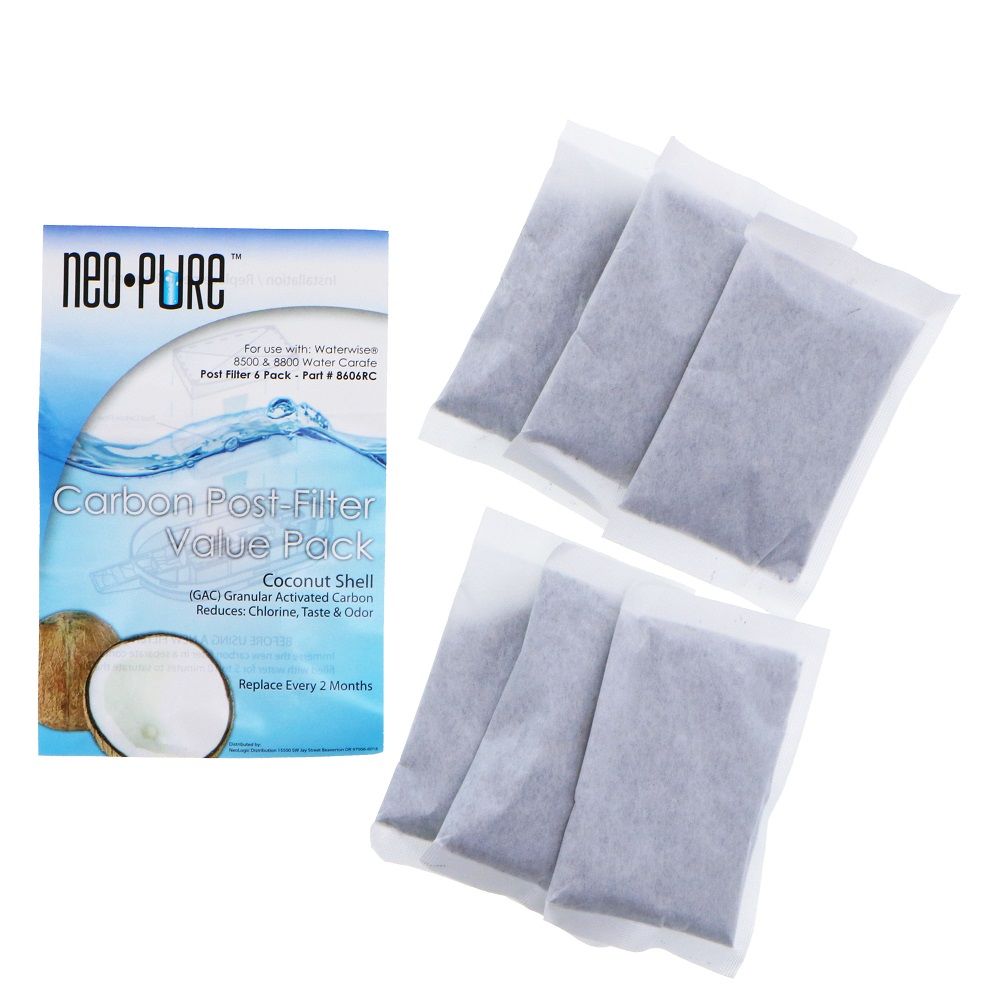Waterwise Distiller Carbon PostFilter Bags, 6Pack by NeoPure Fresh