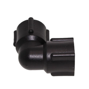 Female Elbow 1/2 FNPT x 1/2 FNPT - Black Polypropylene