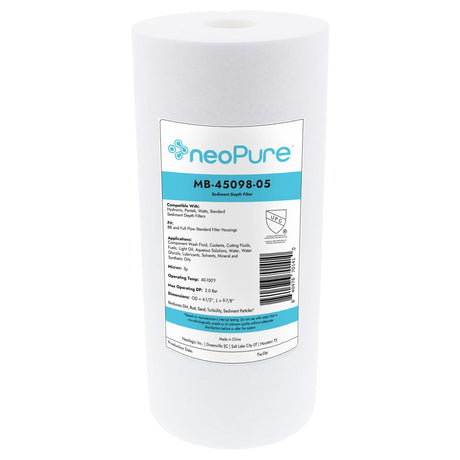 Neo-Pure Whole House Sediment Filter, 4-1/2" x 9-7/8", Model MBGC-45098-05 [5 Micron]