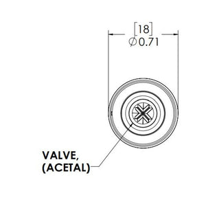 LinkTech 40AC InLine Plug, Valved, 3/8" HB