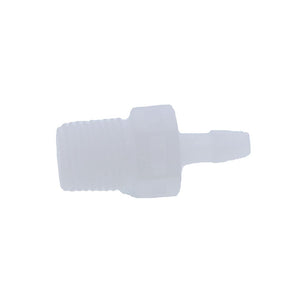 FitQuik PVDF [Kynar] Thread to Tube Straight Fitting - 1/8 NPT to 1/8 ID Barb