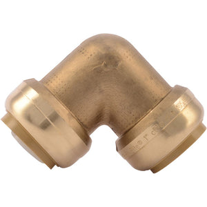 SharkBite® U260LF Lead-Free Brass Push-to-Connect 90-Degree Elbow - 1" x 1"