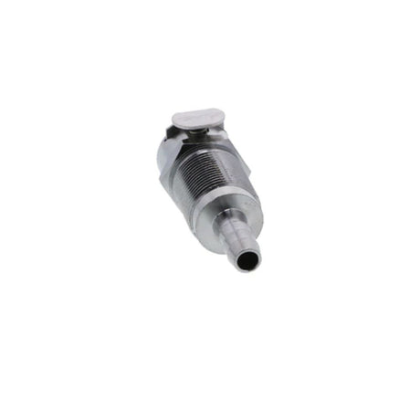 LCD16004V Valved Panel Mount Hose Barb Coupling Body 1/4 ID Barb FKM Seal