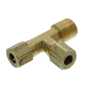 Brass Run Tee 1/4" COMPRESS X 1/4" MPT