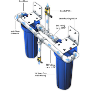 20" Heavy Duty Twin Sediment Prefilter Kit - 1"