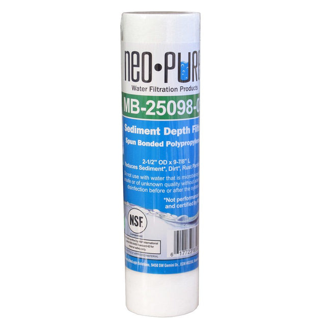 Neo-Pure MB-25098-20 9-7/8" Polypropylene Sediment Depth Filter 20 Mic