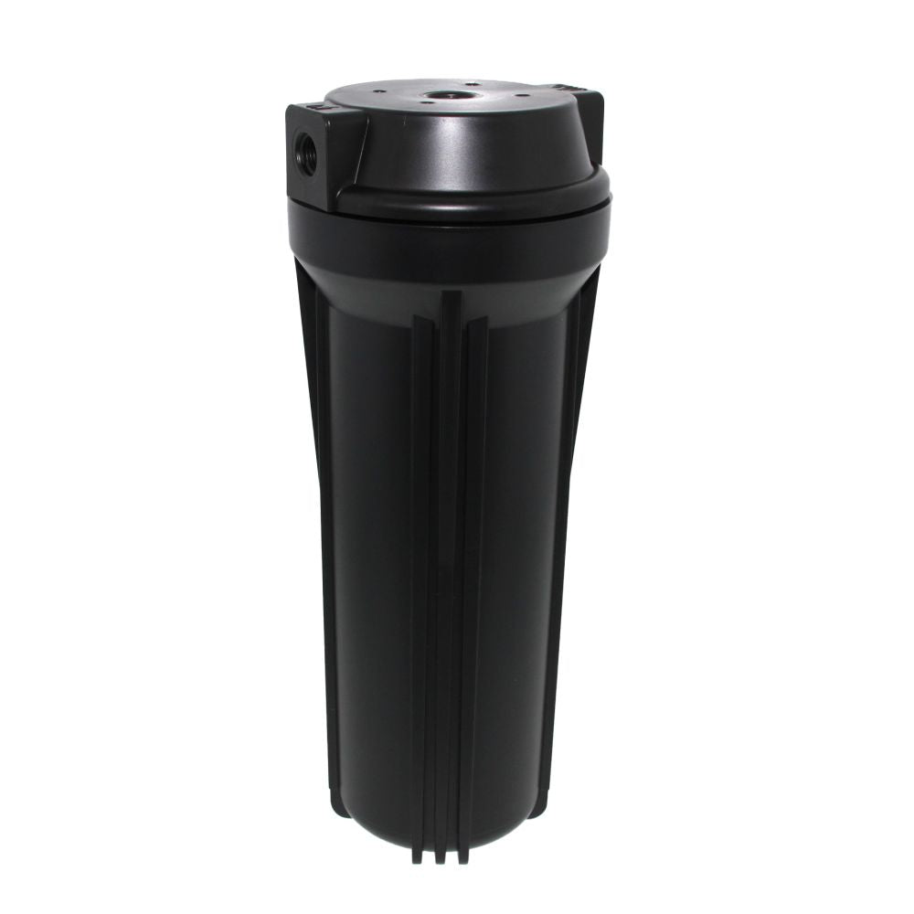 10" Neo-Pure SlimLine Flat Cap Housing NSF Black Cap/Black Sump 3/8" No Pressure Relief