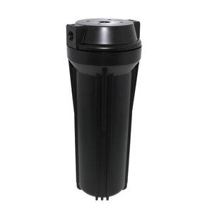 10" Neo-Pure SlimLine Flat Cap Housing NSF Black Cap/Black Sump - 1/4" No Pressure Relief